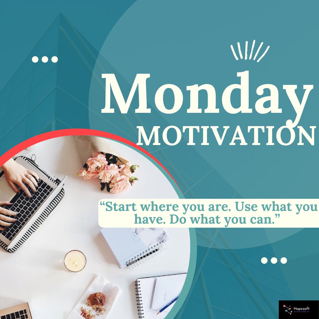 HapzStudio's tweet photo. Much needed Monday Motivation is here!!!
.
.
.
.
.
.
.
#hapz #hapzgames #hapzsoft #Gaming #GameDevelopment #GamingIndustry #VideoGames #GameDesign #GamingCommunity #Esports #GamingNews #GameArt #IndieGames #GamingTechnology #GamerLife #GameMarketing #GameLaunch #GameCulture https://t.co/3s4OMNV16U