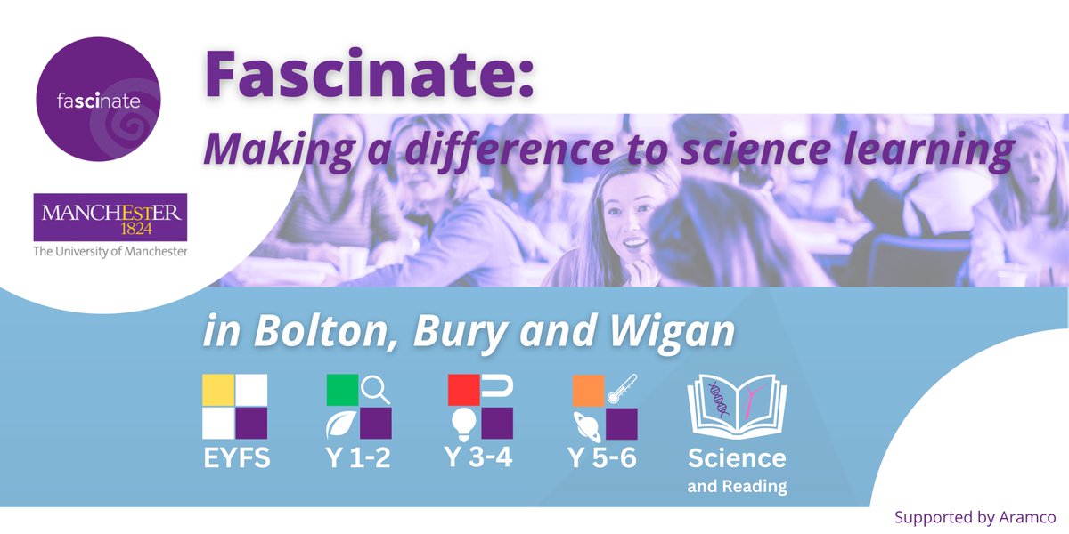 UoMSEERIH's tweet photo. Would you like to up-skill your science knowledge and skills? 
Calling all Bury, Bolton and Wigan Primary Schools... Fully funded Key Stage specific CPD opportunity.
Spaces are limited... book your place today.
https://t.co/eRpS7LJTR2
 #scienceeducation #PrimarySchools https://t.co/D01hiMBE9g