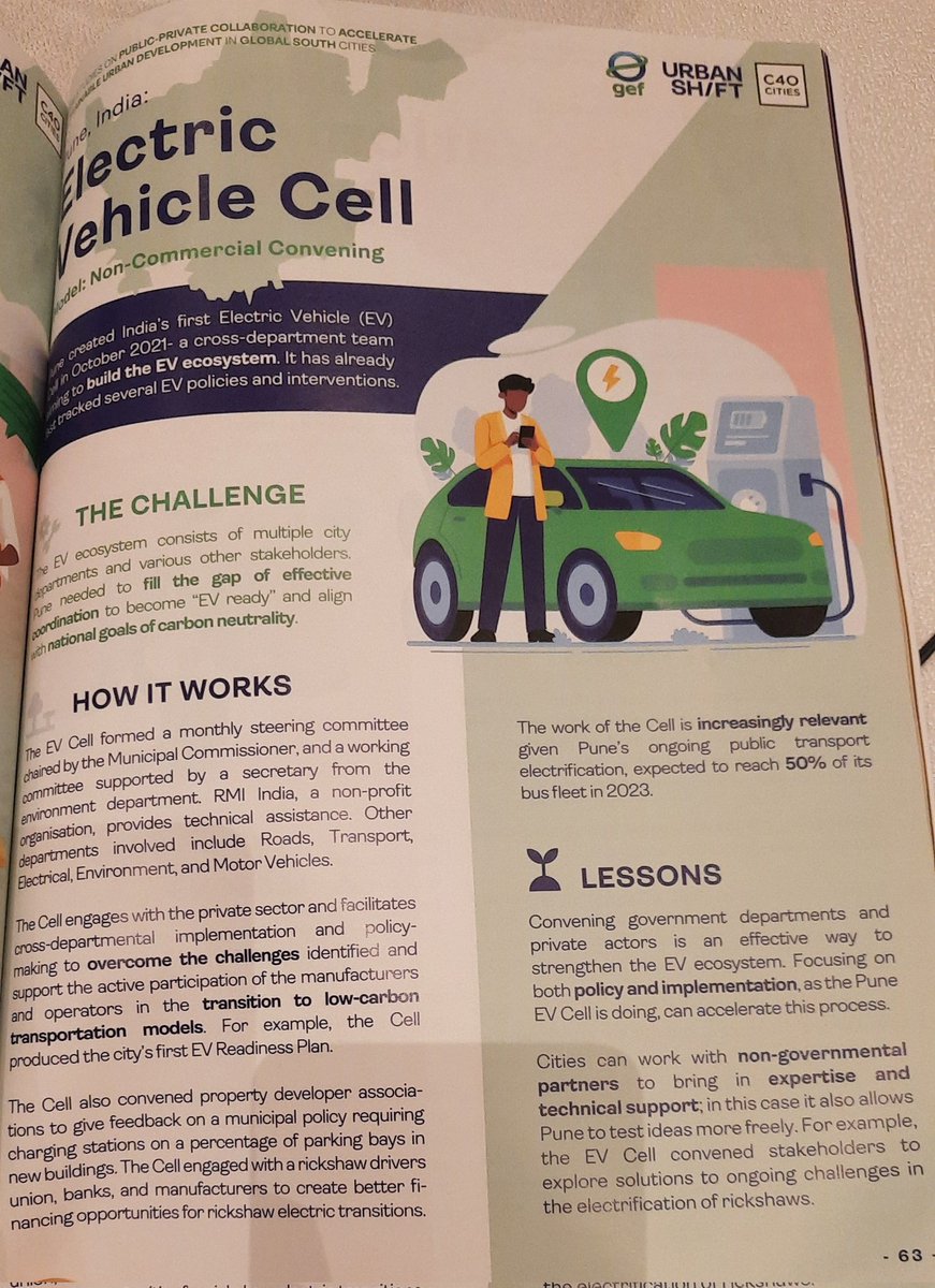 Such a pleasure to meeet @DrKhemnar, the Additional Municipal Commissioner & Chairperson of Pune's EV Cell. An inspiring case on sustainable mobility from the Public Private collaboration guide launch today #UrbanShiftForum check it out: shiftcities.org/publication/pu… #localsouth