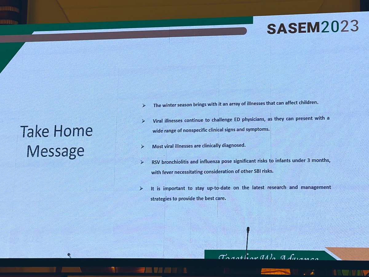 AmaloIi's tweet photo. #SASEM2023 Day 3

Ready or not.. Winter is coming!!
&amp; Dr. @NohaHanbaz has shared with us the common viruses and updates in bronchiolitis and other winter illnesses 🦠 

We the #PEM community must fasten our seatbelts and start preparing for this winter 🙏🏻 https://t.co/mgRkgYcfzu