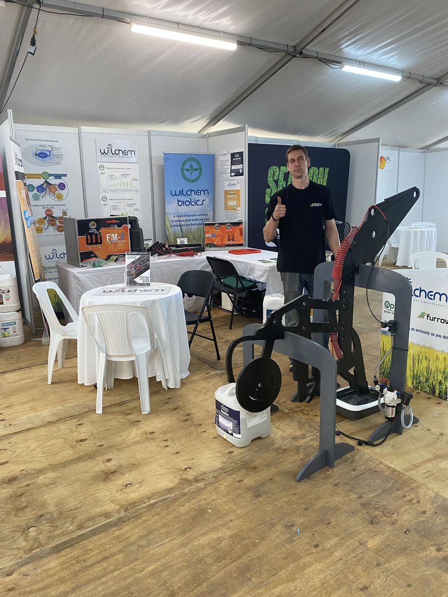 Ready to roll at Pasky ⁦<a href="/DaysYorke/">Yorke Peninsula Field Days 🌾</a>⁩ learn about Biotics and hear from Dave on In Furrow systems from ⁦<a href="/Furrow_MSA/">Furrow Management Systems Australia</a>⁩ here in the YPAG tent.