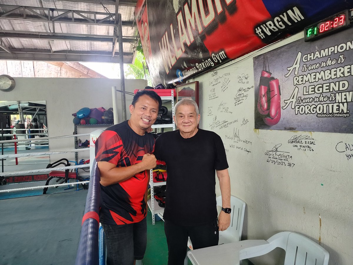 coachala's tweet photo. The Philanthropist and The God Father of Cebu Boxing #HallOfFamer Sir ALA signed Villamor Boxing Gym #WallOFame Thank you and Grateful to you Sir ALA for all your help since I started Boxing at the of 15 #BoxingMan
#GodFatherOfCebuBoxing #HallOfFamer #ALABoxing
#MyIdolMyMentor https://t.co/niBepwd2WC