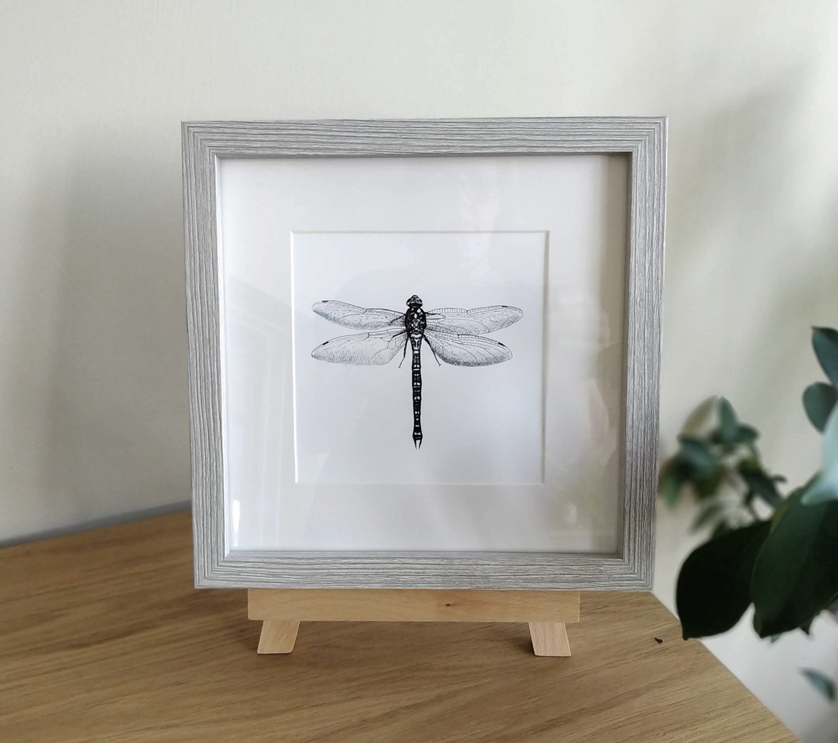 Framed #dragonfly print from my original pen and ink illustration, a lovely gift for a nature lover. #earlybiz #giftideas #ArtistOnTwitter