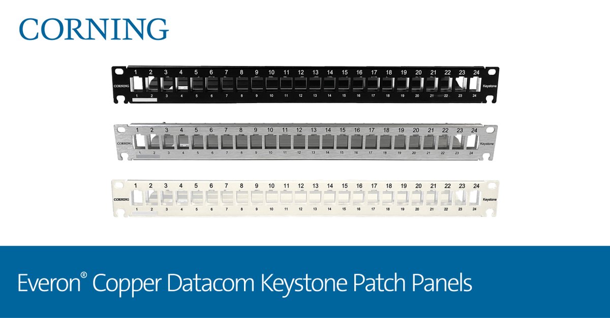 CorningOpComm's tweet photo. Unveiling the New Style 1U 24 Port for Keystone Jacks (xs500 &amp; S2000). It seamlessly merges with various footprints, ensuring a streamlined aesthetic. Choose between black, silver, or white. Time to enhance your setup? It's available now! https://t.co/Bo4VehPpli 
#patchpanel https://t.co/eqs7Nn9BmF