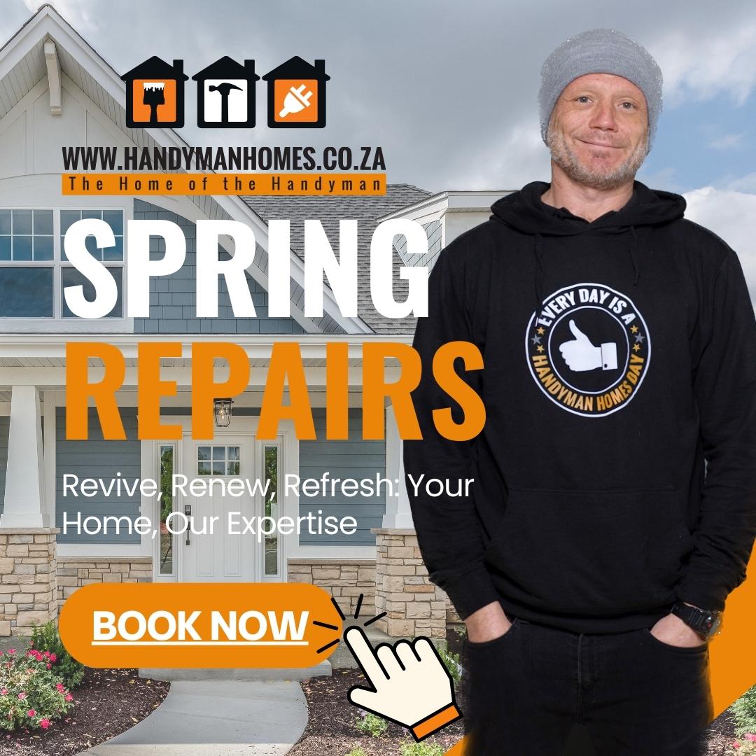 SPRING MAINTENANCE CHECKLIST 
Get your home ready for spring with some essential tips:
From gutter cleaning to window installations, Handyman Homes is your one-stop-shop for spring maintenance. Let's make this season a breeze! #SpringMaintenance #HomeRenewal #DIY #HandymanHomes