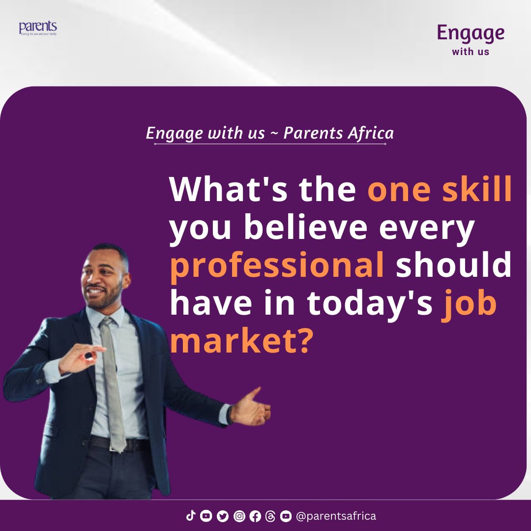 What's the one skill you believe every professional should have in today's job market?

#Careermonday
#Engagewithus