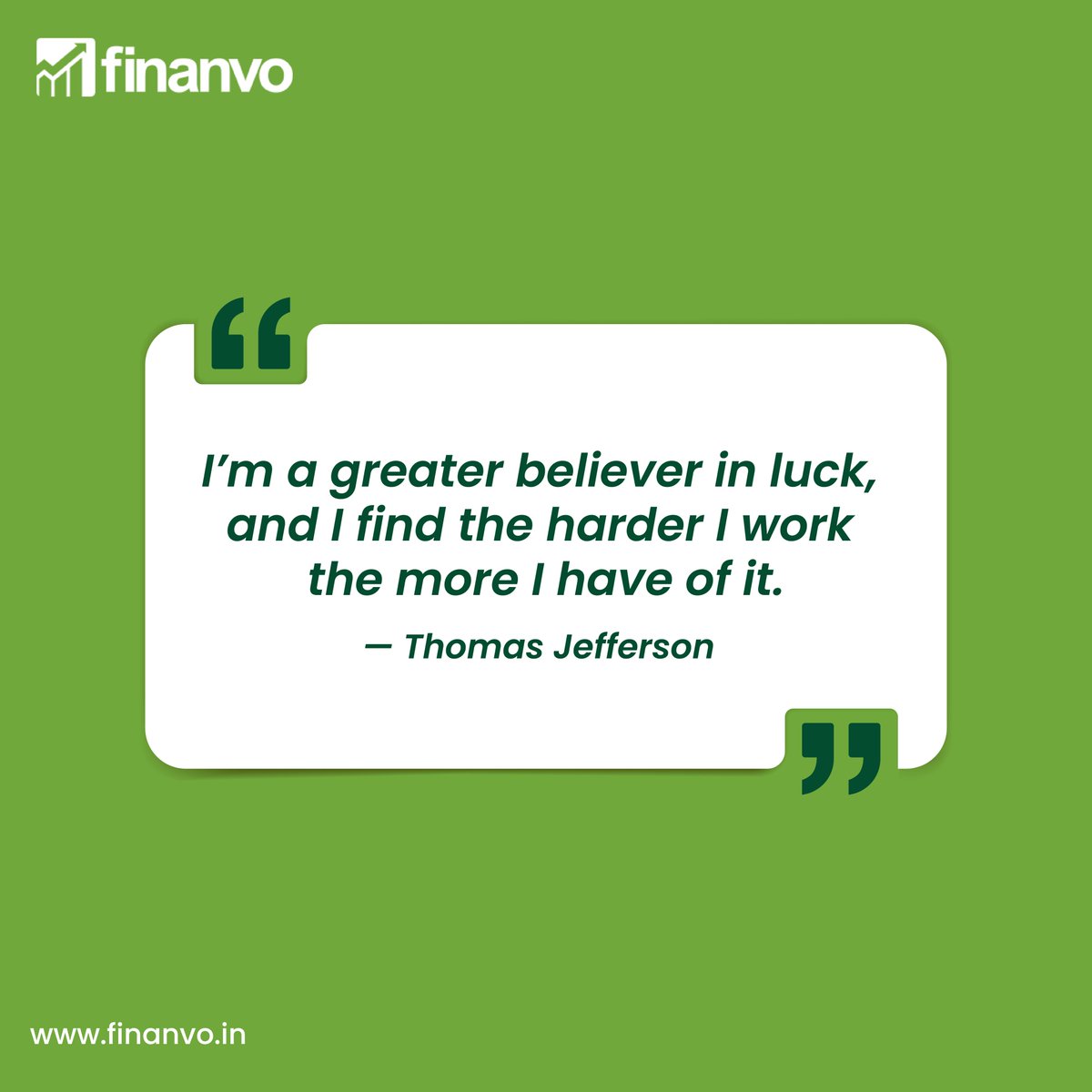 The more #effort and #Hardwork you put into something, the luckier you tend to get. Hard work opens doors to #opportunities, which can often be seen as #luck.

#Finanvo #DataInsights #BusinessSuccess #StabilityAndAgility #ForwardMotion #BalanceInBusiness #MondayMotivational