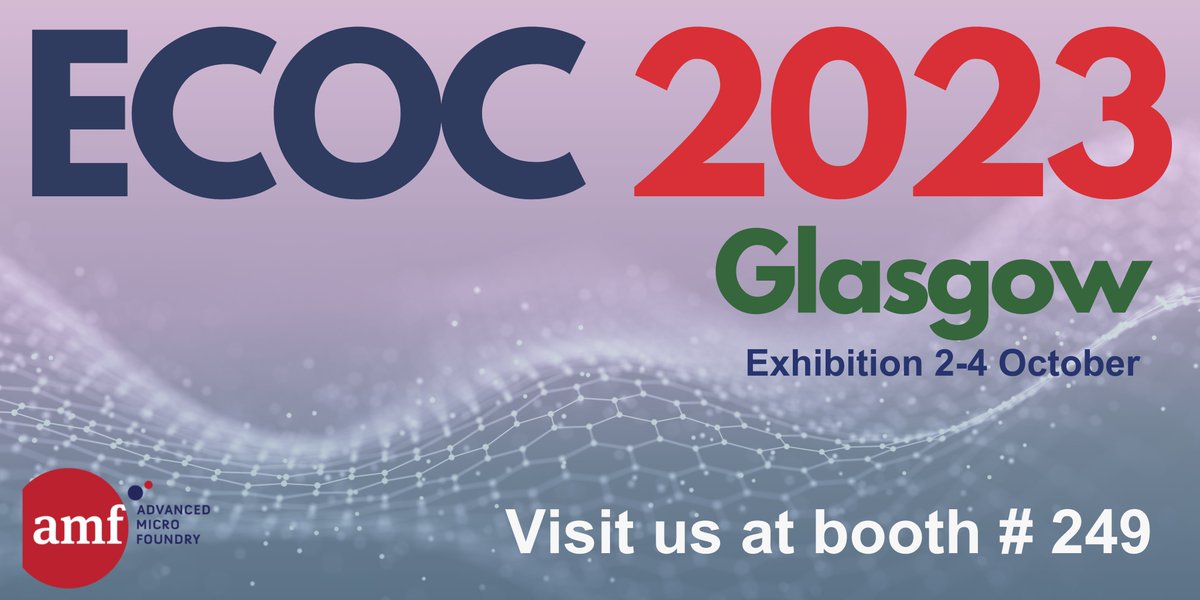 FoundryMicro's tweet photo. Are you attending ECOC Glasgow next week? Visit AMF team at booth 249, from 2-4 October.

Looking forward to seeing you there!

#SiPhotonics #AdvancedMicroFoundry #ECOC23 https://t.co/VoUxdmYGSx