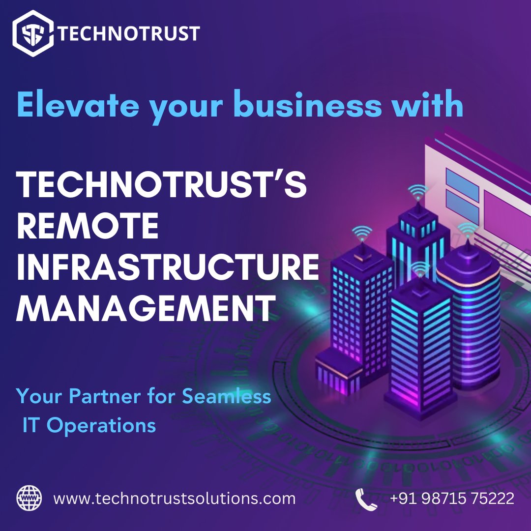 'Unlock Efficiency, Anywhere, Anytime: Our Remote Infrastructure Management Solutions.'
.
.
.
.

#RemoteInfrastructure #InfrastructureManagement #RemoteTech #EfficientOps #RemoteITSupport #InfrastructureOptimization #DigitalManagement
#RemoteSolutions #TechSavvy #business