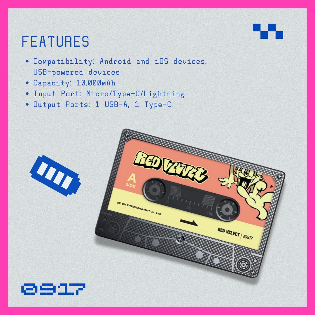 The 0917xRedVelvet Powerbank is something that will have your friends asking where you got it! Keep your devices going with 10,000mAH of capacity.

Shop now link in bio

#0917Lifestyle #0917xRedVelvet