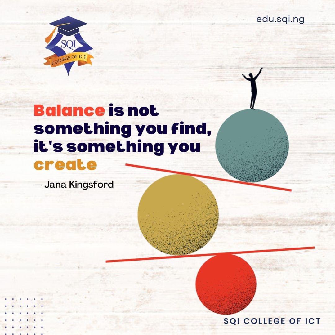 sqicict's tweet photo. Because life is constantly changing, it's important to intentionally create balance in order to maintain control over everything.

#mondaymotivation #sqicict #balance #life #technology https://t.co/NbPHhMXQDM
