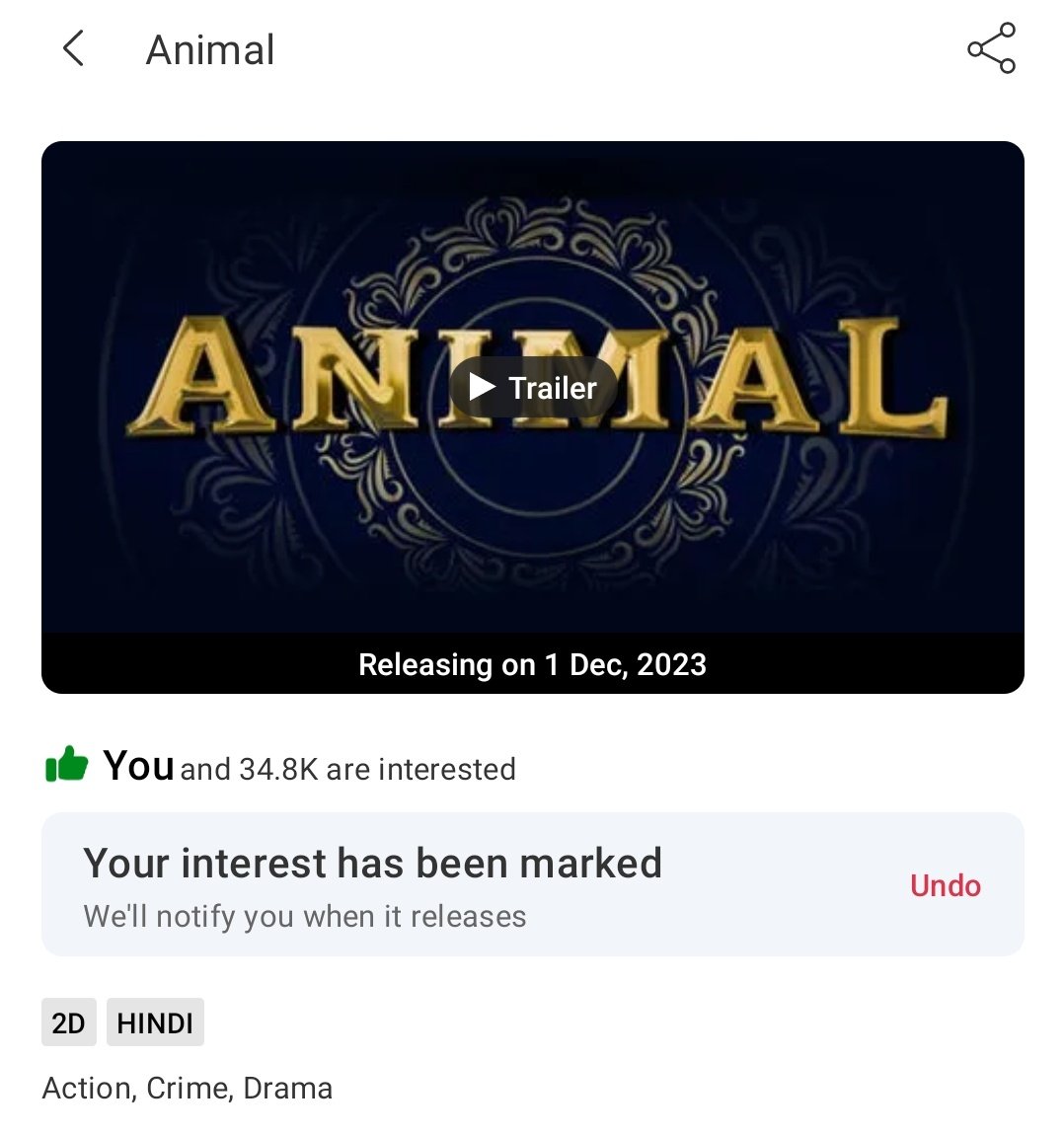 Ibeingsid's tweet photo. Stats updates
#TigerAL
NO NEGATIVETY for anyone.
That's how we grow.
There will be Breakers but we stand united
Go n mark BMS Interest FOR #Tiger3
And #Animal
TIGER AT 90K
ANIMAL AT 34.8 https://t.co/p8cWaRLJHY