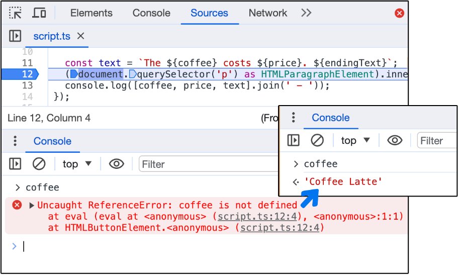 Chrome DevTools on X: [3/3] Ouch, it returns error. 🙈 However, we've  improving that. Enable the experiment in our latest RFC! It will evaluate  the correct coffee value. How to test it