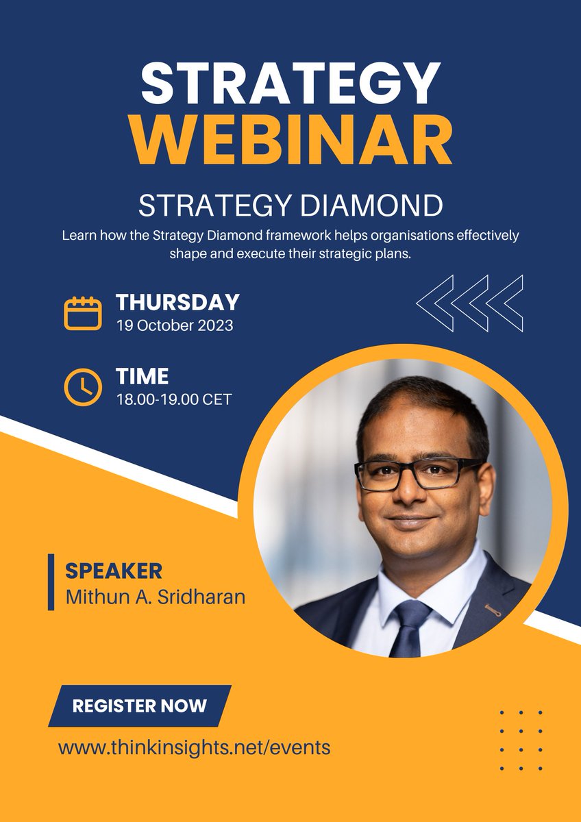 Join this <a href="/thnkinsights/">Think Insights</a> #webinar on #strategy #diamond and #learn how to #develop and #refine organizational strategy that ensures #market #success