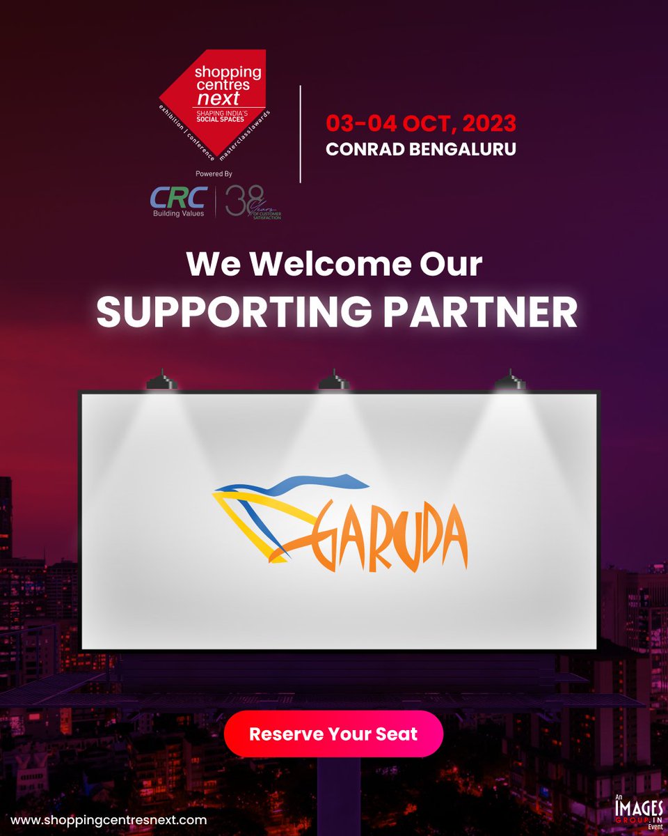 SCN_IMAGES's tweet photo. We are thrilled to announce Garuda Mall as our #SupportingPartner at Shopping Centres Next 2023! 

🗓️ - 3rd &amp; 4th October 2023
📍 - Conrad, Bengaluru

👉 Reserve your seat now - https://t.co/dafzhaUUea

#shoppingcentresnext #retailindustry #delegates #shoppingcentreaward https://t.co/QgccxPAwIB