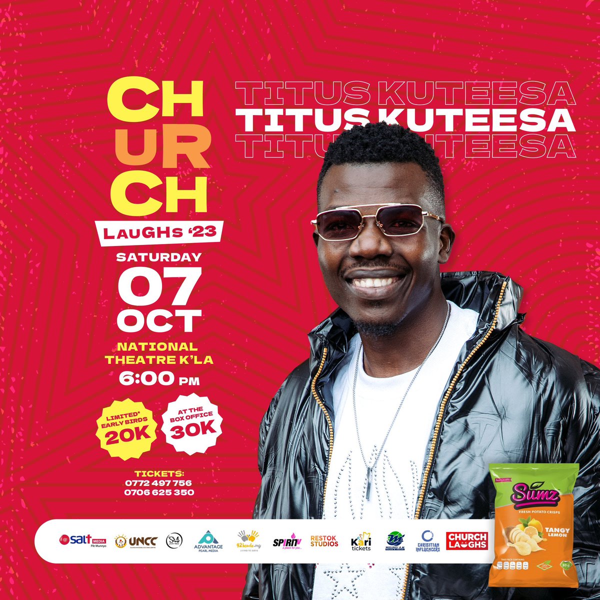 Today’s MCM goes to Titus Kuteesa🥳 who brought to us the newest gospel anthem ‘Ndi Mulokole’

He will be featured on the Church Laughs Stage on the 7th of October. 

Purchase your ticket now.🙏🏾

#ChurchLaughs2023 
#MoreThanAJoke