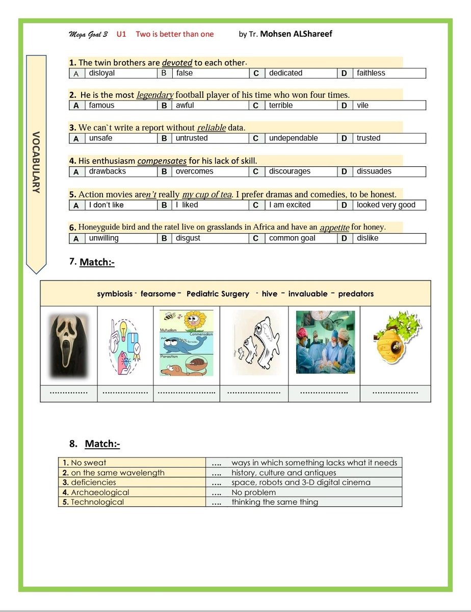 M7sn515's tweet photo. MG3.1
Two is Better Than One 
Revision 
Unit1 https://t.co/hLLIwyhhPQ