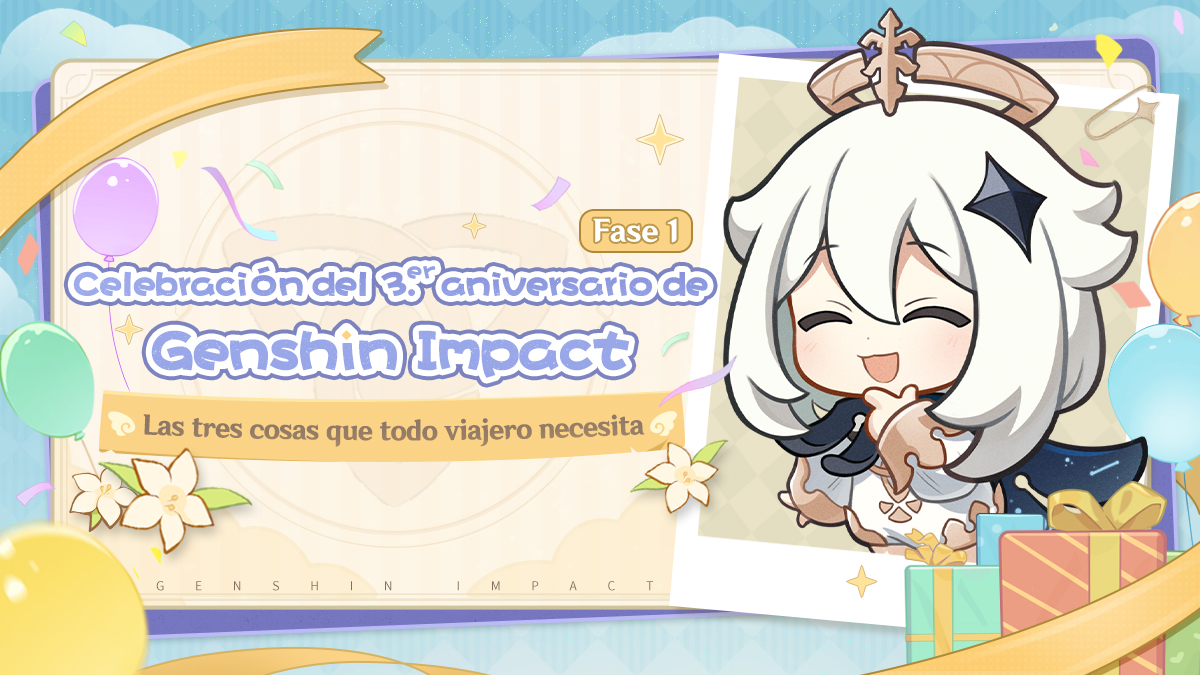 genshinimpactes's tweet photo. Con el hashtag #GenshinParty3rd, comparte la publicación del evento y cuéntales a todos cuáles son las tres cosas más esenciales para ti en Genshin Impact. ¡Incluye el UID de tu cuenta de Genshin Impact para tener la oportunidad de ganar Protogemas!

#GenshinImpact3Years https://t.co/gIGF2w72Ba