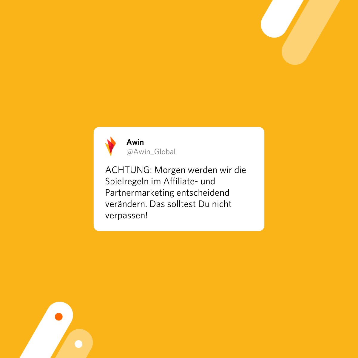 Stell Deinen Wecker ⏰ Ab morgen kannst Du Affiliate Marketing noch effektiver für Deine Brand nutzen und weiter wachsen. Awin zeigt Dir, wie! #GrowYourOwnWay