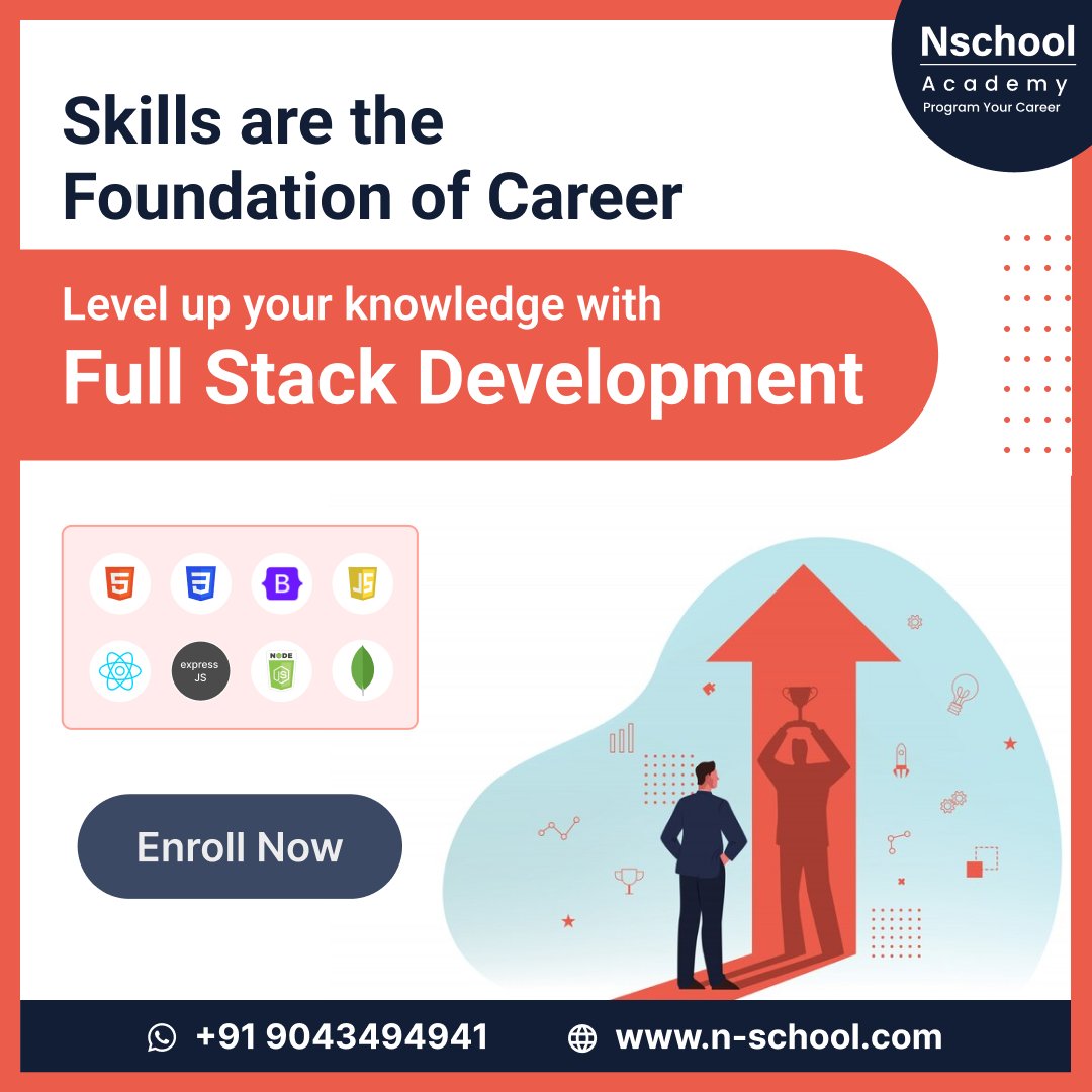 Nschool12's tweet image. Don't wait any longer! Level up your knowledge and enroll now in our full stack development program.🤝
Contact Now: 090434 94941
For More Details: n-school.com/full-stack-dev…
#fullstackdevelopment #trainingcourse #fullstackdevelopercourse #Fullstacktraining #fullstack