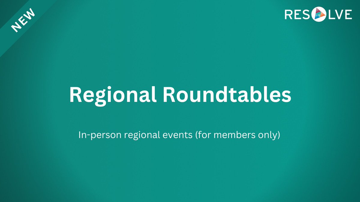New series of face-to-face Regional Roundtables!

North/North West Region: resolveuk.org.uk/the-hub/upcomi…

London/South Region: resolveuk.org.uk/the-hub/upcomi…

Midlands Region: resolveuk.org.uk/the-hub/upcomi…

Completely free for members! Register today to avoid disappointment