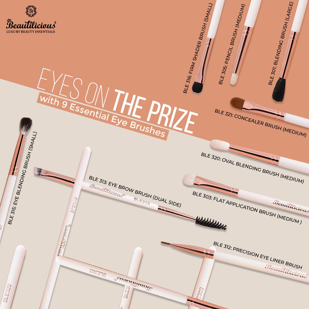 beautilicious28's tweet image. Enhance your eye game with our 9 Piece Essential Eye Brush Set! From smoky to shimmer, we've got your eye makeup covered. It's time to paint your canvas with perfection. 💄🎨
#EyeMakeupEssentials #BrushedByMagic #EyeMakeupBrushes #EyeMakeupBrushes #EyeGame #Beautilicious