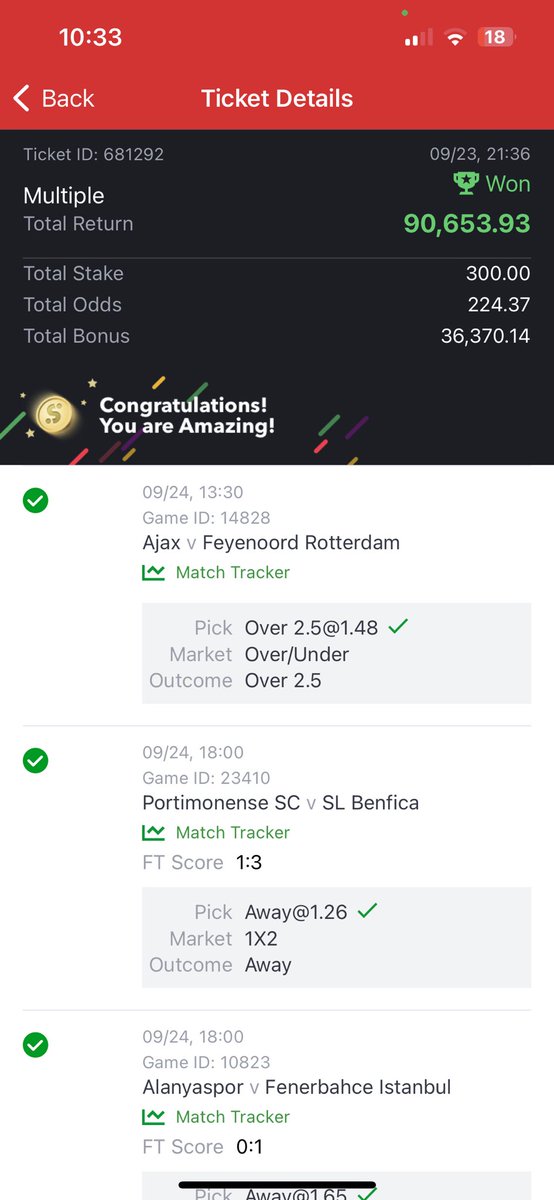 bossolamilekan1's tweet image. 1.3kodd won✅✅✅✅✅
753odd won ✅✅✅✅✅
433odd won✅✅✅✅✅
224odd won✅✅✅✅✅✅

4 game cut our 40kodd, congratulations to those that won their edit and flexed, we go again today 🥂🥂