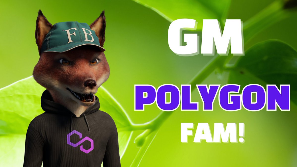 🦊 GM Foxes Fam! Say it back if you believe!

💜 Another week to make #PolygonNFTs go pretty wild!