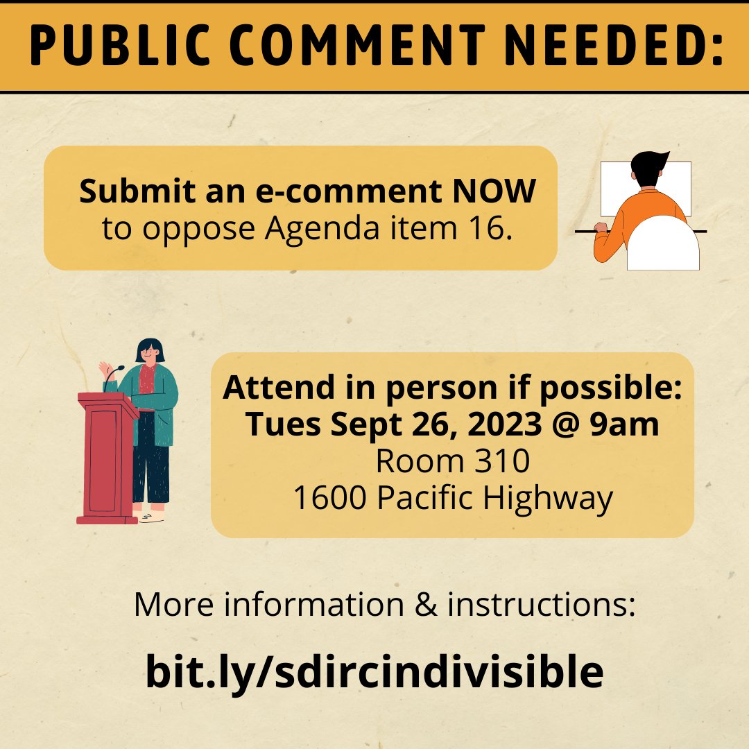ISDPersist's tweet photo. 📣 Public Comment Needed!

Responding to a letter from @SDIRC, SD County Board of Supervisors is meeting on Sept 26 &amp; voting on a statement declaring that they will NOT release additional funds &amp; do NOT have a responsibility to help asylum seekers.

They need to hear from YOU! https://t.co/RO26NE8jeM