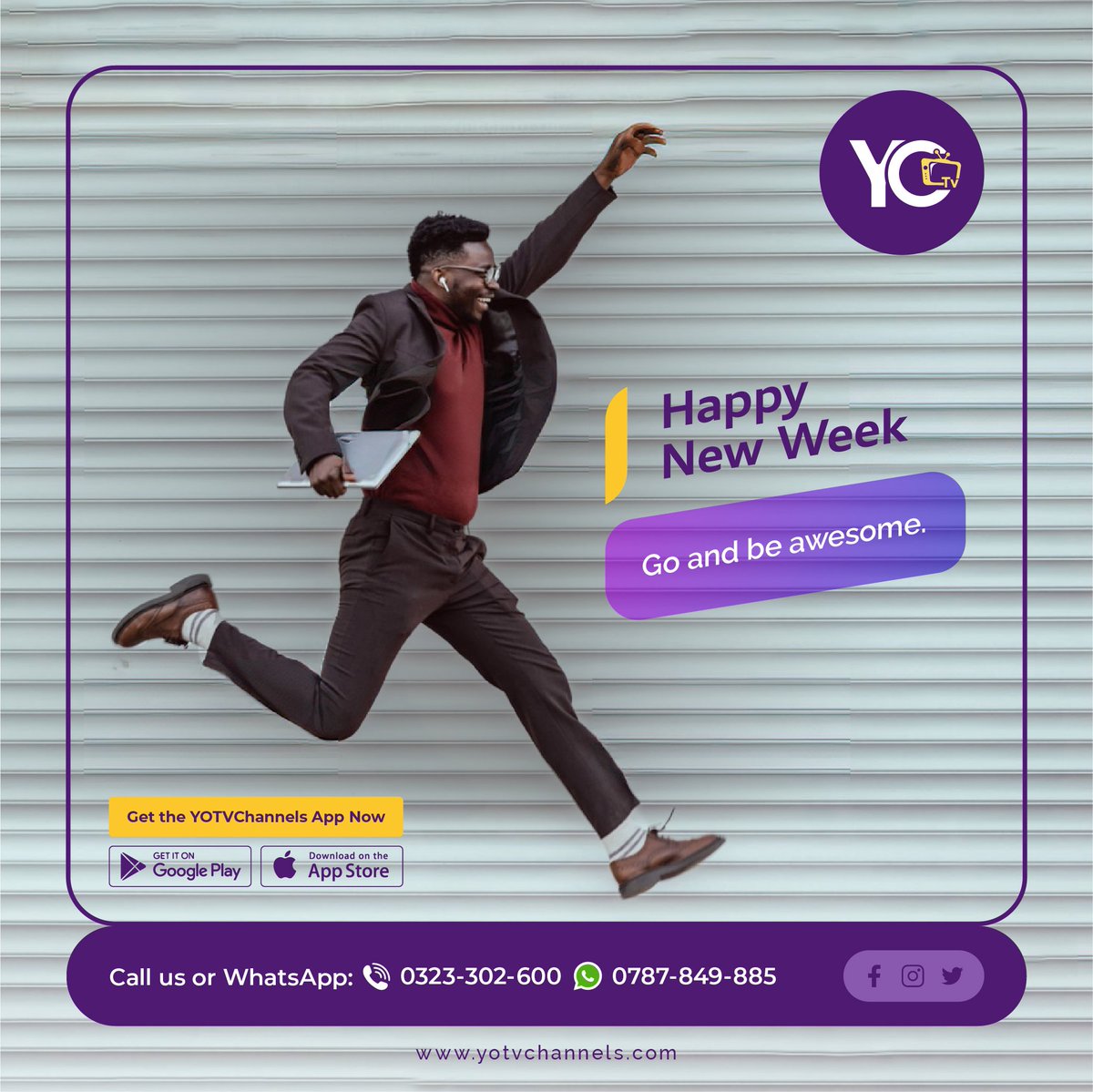 YOTVChannelsUG's tweet photo. Happy new week! We hope you had a fantastic weekend and are ready to tackle this one with enthusiasm and positivity! Don't forget to subscribe and make your Monday fun.

Tap https://t.co/stEGONzwfD to get started https://t.co/VAtbAayxsy