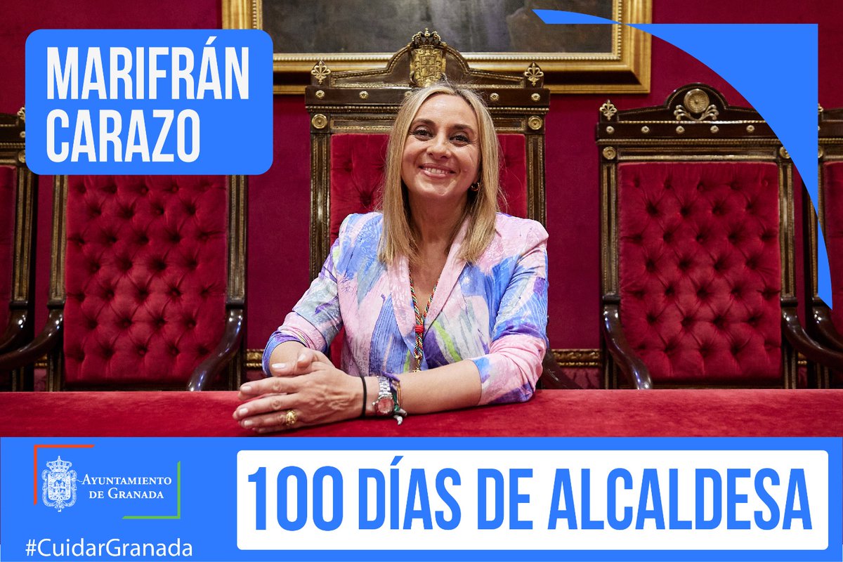 Marifran Carazo (@marifrangr) on Twitter photo ✅Hoy se cumplen los primeros 100 días de mi mandato como alcaldesa, de los que haré un balance en directo desde el Patio del <a href="/aytogr/">Ayuntamiento de Granada</a>
📽️ Te invito a seguirlo a través de este enlace a partir de las 11:00h
▶️youtube.com/watch?v=eo7glM…
#CuidarGranada💙 ✅Hoy se cumplen los primeros 100 días de mi mandato como alcaldesa, de los que haré un balance en directo desde el Patio del <a href="/aytogr/">Ayuntamiento de Granada</a>
📽️ Te invito a seguirlo a través de este enlace a partir de las 11:00h
▶️youtube.com/watch?v=eo7glM…
#CuidarGranada💙