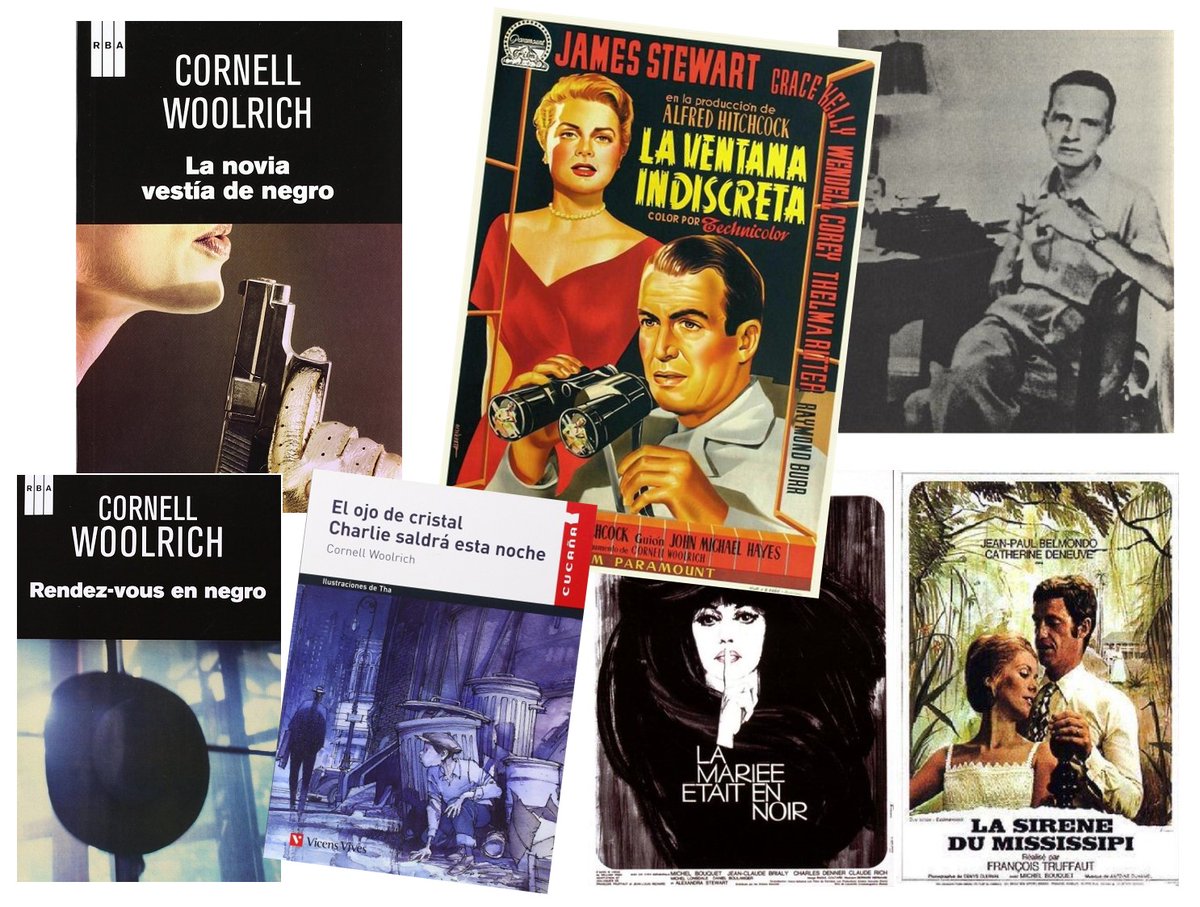 El 25 de septiembre muere
🖊️#CornellWoolrich (1903-1968)
También firmaba como
William Irish o George Hopley
Escritor estadounidense de vida extraña.
Maestro del suspense y la #NovelaNegra
Recordado, en parte,
por alguna famosa adaptación al #Cine de sus trabajos.
#CineYLiteratura