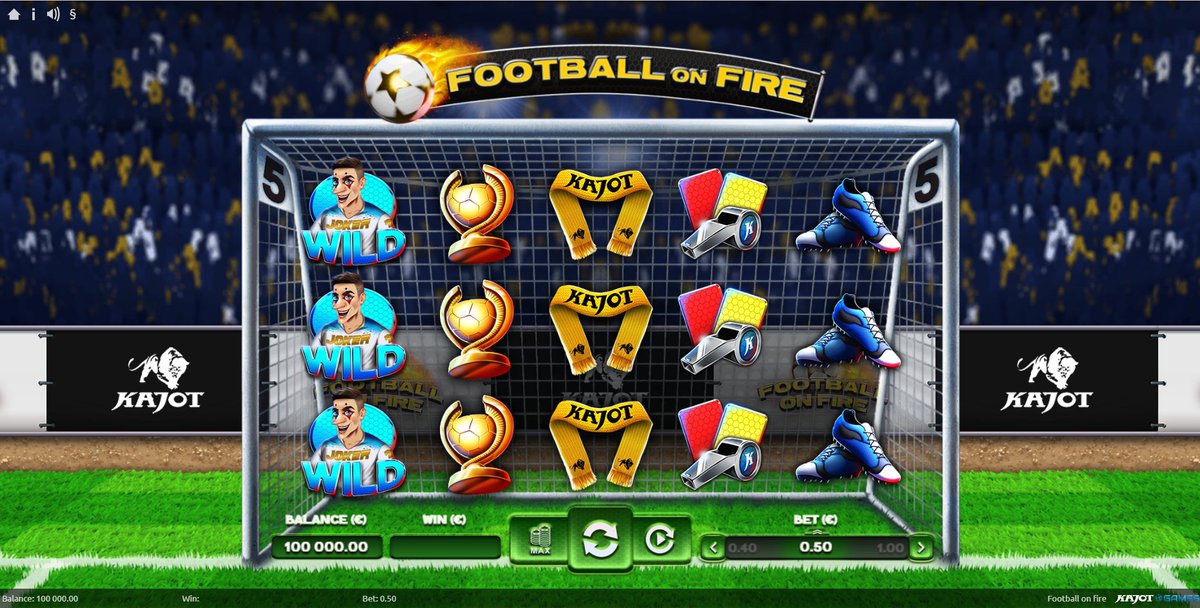 SBufallo23820's tweet photo. Good morning Monday!
Football on Fire is a 5-reel, 3-row slot game featuring free spins, wild symbol, scatter symbol, and 5 winning lines.
If you're a football enthusiast, this one is for you!
#buffaloslots #footballonfire #slotmachines #kajot #uganda #game https://t.co/eJZANwJORV