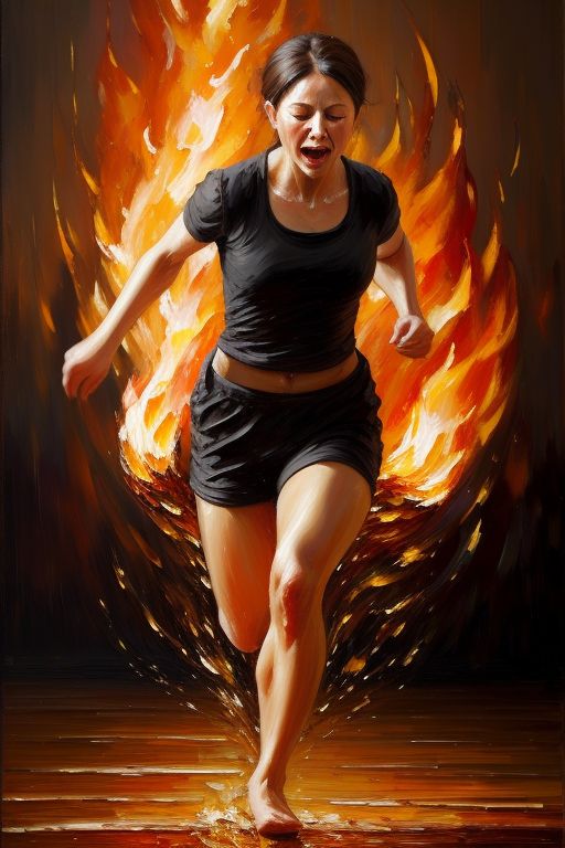 docJamesPhD's tweet photo. (1/3) More from my AI images for #PSSD experiment.

"The only way to survive with #PSSD is to run through fire" -A Serious Badass Woman with PSSD you've probably heard of.

Made these to celebrate all you badasses with PSSD who got up this morning and went about your day. Legends https://t.co/1QnRyy0Fpc