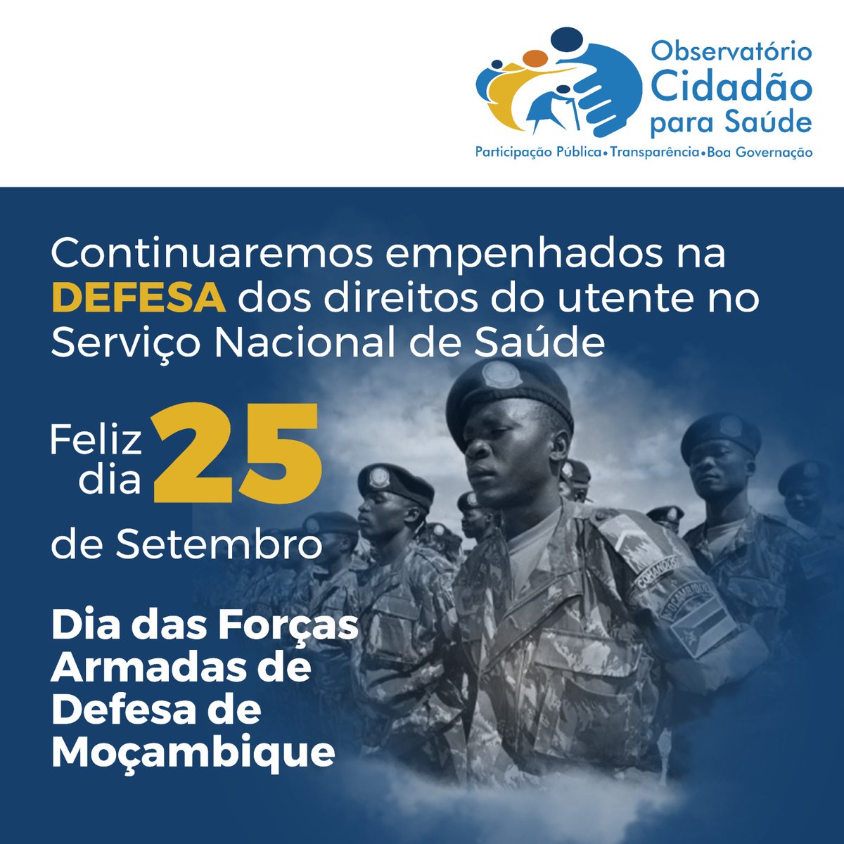 DoObservatorio's tweet image. A todos, desejamos um Feliz Dia das #Forças #Armadas de #Defesa de #Moçambique!