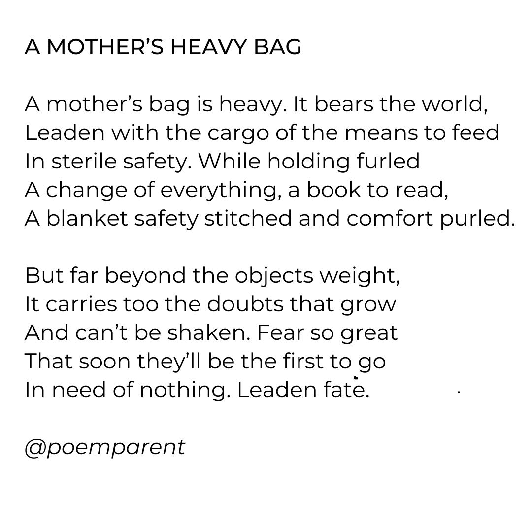 Was watching a Mum with a baby repacking her bag, and then trudging up the hill to Sacre Coeur in Paris..and since then have been trying a few ways into writing about it..

#mumlife #momlife #mothers #motherslove #babybag #parenting #momquote #mothers #momhood #momsarethebest