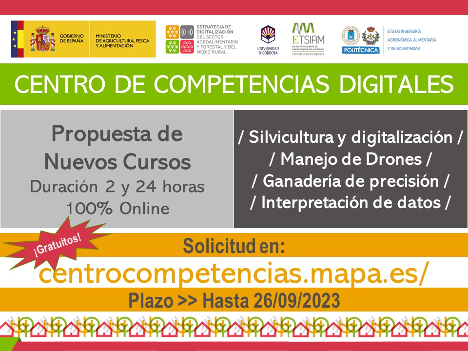 Smart Biosystems Laboratory (@smartbiolab) on Twitter photo Nuevos cursos del Centro de Competencias Digitales del #MAPA.👩🏼💻
🆓Gratuitos & Online💻
El curso de "Manejo de Drones" será impartido por profesionales de la <a href="/unisevilla/">Universidad de Sevilla</a>.
⚠️¡Atención! El plazo finaliza mañana, 26 de septiembre.⚠️
🙋🏻♂️ Apúntate aquí: centrocompetencias.mapa.es Nuevos cursos del Centro de Competencias Digitales del #MAPA.👩🏼💻
🆓Gratuitos & Online💻
El curso de "Manejo de Drones" será impartido por profesionales de la <a href="/unisevilla/">Universidad de Sevilla</a>.
⚠️¡Atención! El plazo finaliza mañana, 26 de septiembre.⚠️
🙋🏻♂️ Apúntate aquí: centrocompetencias.mapa.es