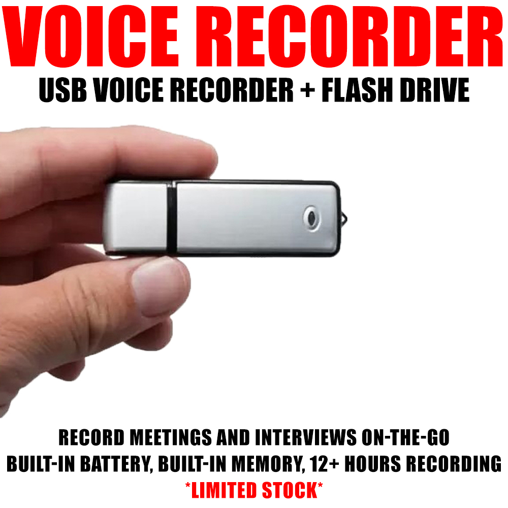 IN STOCK: The USB Voice Recorder with 12+ Hours Audio Recording, built-in memory, built in rechargeable battery and doubles as a flash drive! LIMITED STOCK AVAILABLE! #voicerecording #voicerecorder #audio spyshopsa.co.za/cheap-usb-voic…
