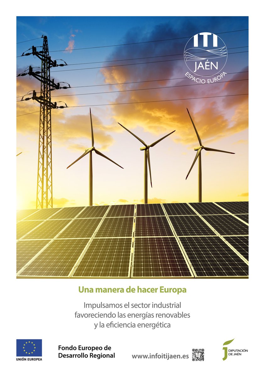 RETOS #ITIdeJaén 

🏭 Impulsar el desarrollo industrial
🔌♻️ Favorecer la producción de energías renovables y la eficiencia energética

Una manera de hacer Europa 🇪🇺