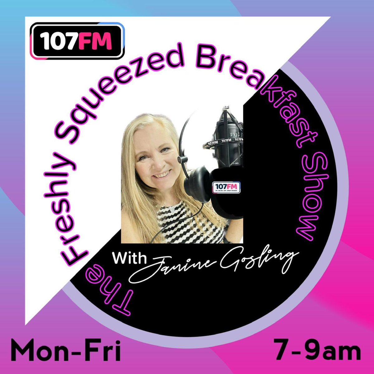 🎙️🎶 The Freshly Squeezed Breakfast 7-9am with Janine Gosling returns after the weekend! Great music, the breakfast question and the best of Hull! 
Get in touch with us today 107fm <a href="/HULLwhatson/">Hull What's On</a> <a href="/hullcomedyfest/">Hull Comedy Festival</a> <a href="/LoungeComedy/">Comedy Lounge</a> <a href="/Hull_ER_Mumbler/">Hull & East Riding Mumbler</a> <a href="/Hullccnews/">Hull City Council</a>