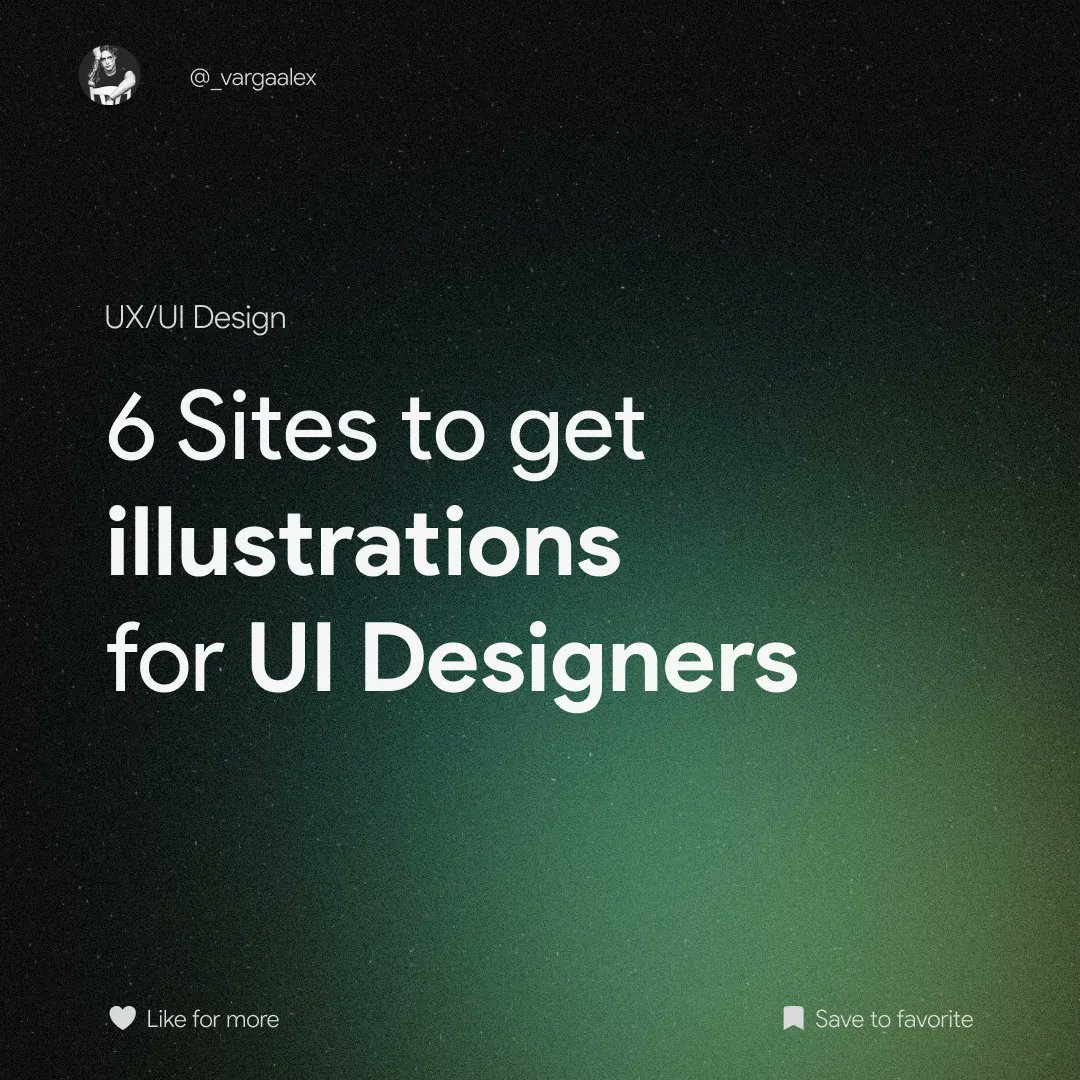 _vargaalex's tweet image. 6 Awesome Sites to get Illustrations for UI Designers ✅🔥 

Thread 🧵