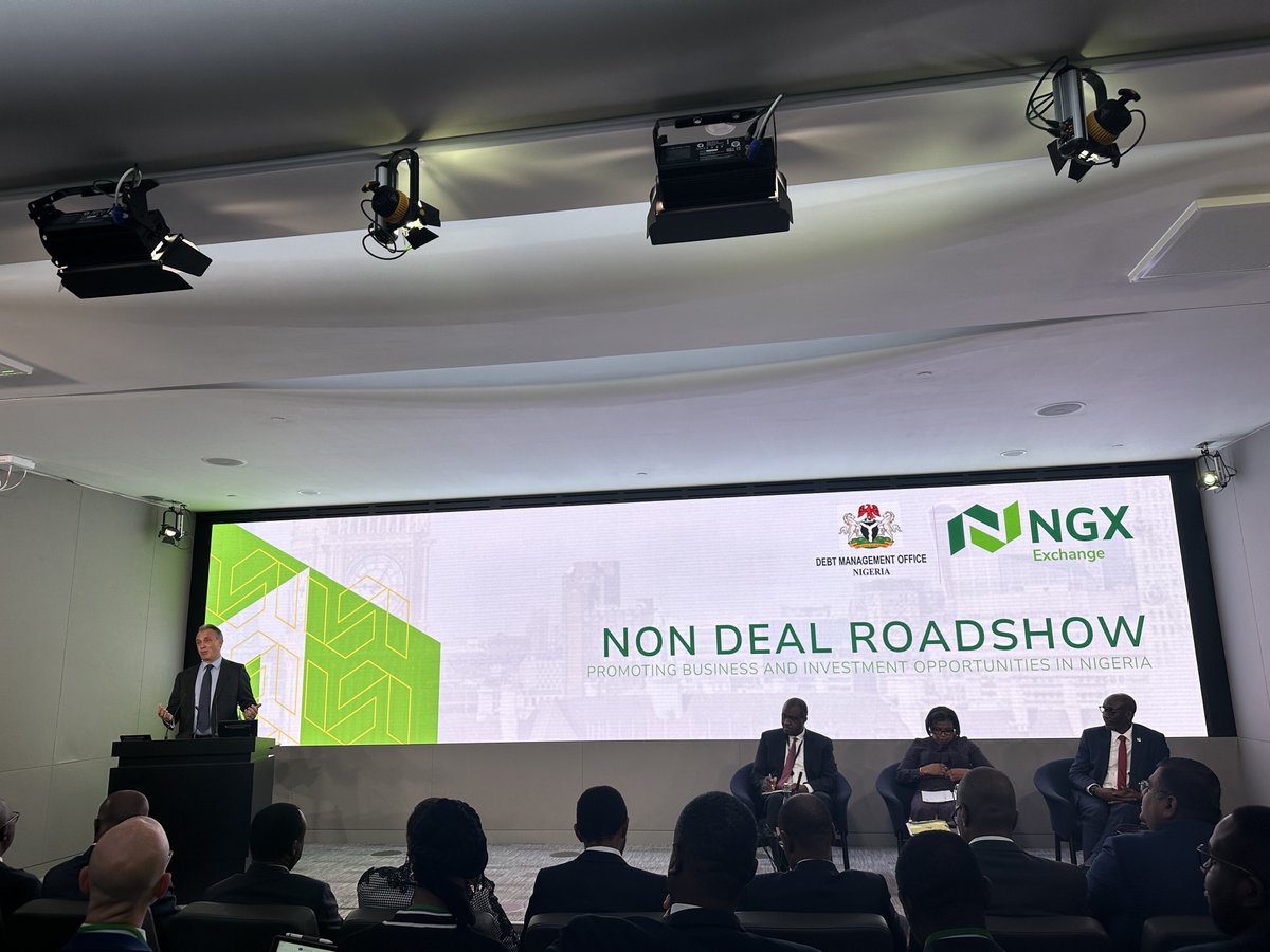 Happening now, an event promoting investing in Nigeria at the London Stock Exchange with Nigeria's Finance Minister, Wale Edun headlining. 

A full room. Great to see the interest of institutional investors in Nigeria.

#NGXRoadshow