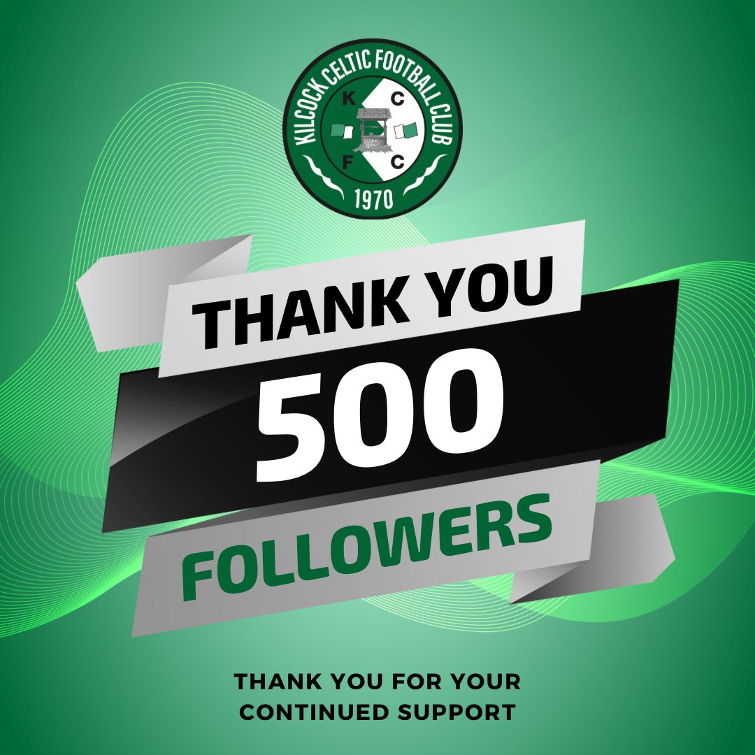 📣 | 𝟱𝟬𝟬 𝗙𝗼𝗹𝗹𝗼𝘄𝗲𝗿𝘀 We have now surpassed 500 Followers on X 🙌 Thanks to everyone for your continued support! #KCFC | #CELTS | #PlayAsOneWorkAsOne
