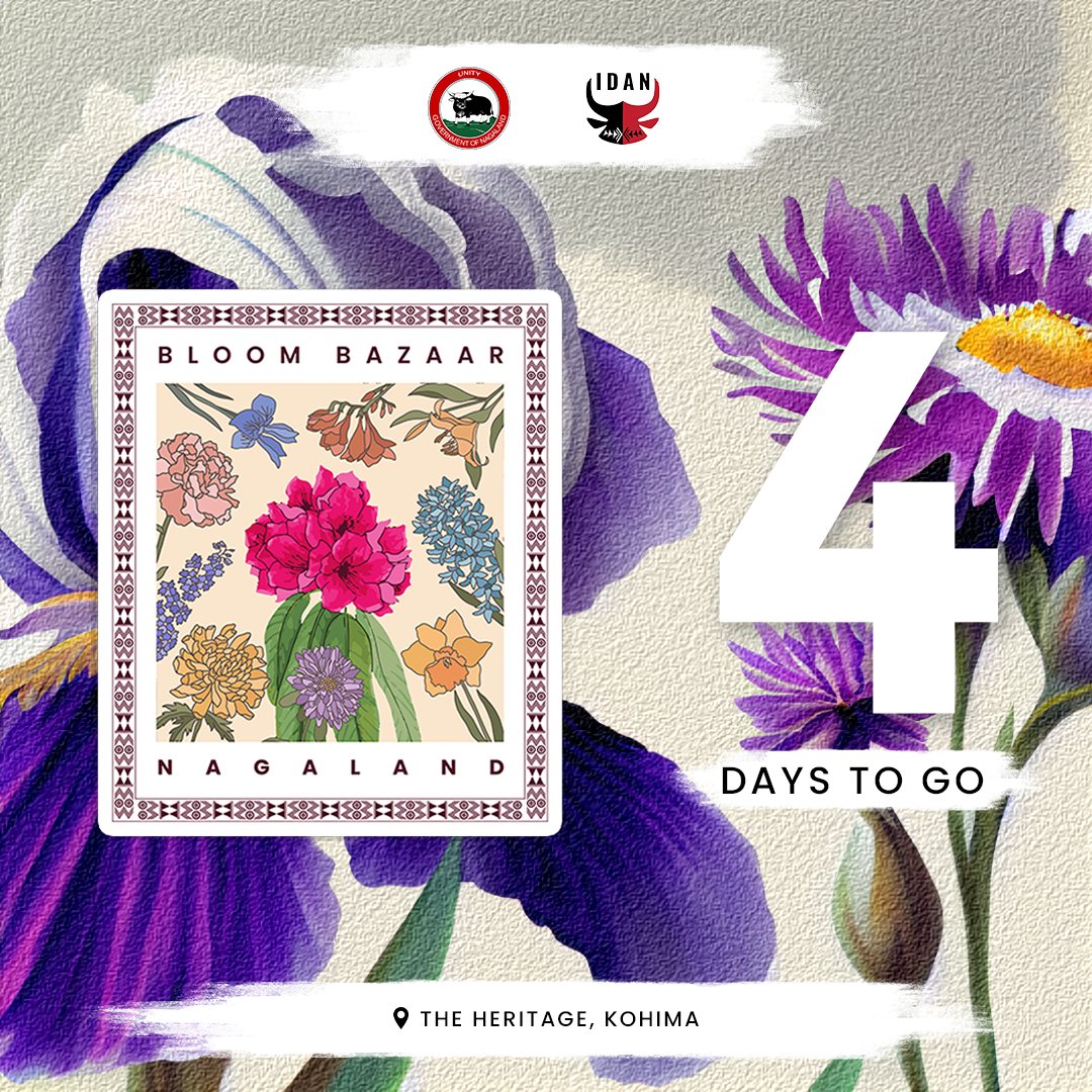 Only 4 days until Bloom Bazaar 2023 at The Heritage, Kohima, on September 29th-30th. Explore culture and nature with indigenous flora, traditions, music, cuisine, fashion, and more. #NagalandCelebration #TheHeritageKohima #BloomBazaar #Nagaland
