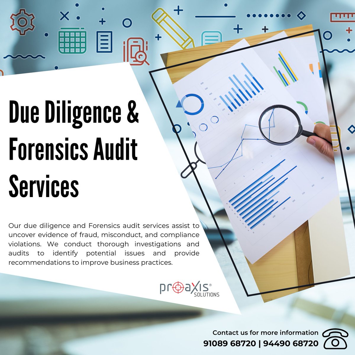🔍 Discover the Truth: Due Diligence & Forensic Audits 
Unearth hidden risks decode financial mysteries.

Protect your assets. 💼🔐

For more info,

visit us: proaxissolutions.com/forensics

#forensicaudit #dnaforensics #forensics #cyberforensics #duediligence #proaxissolutions