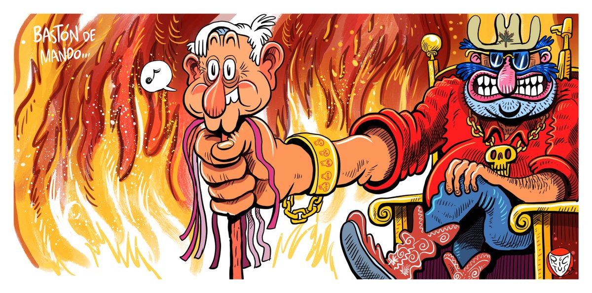 monerorictus's tweet photo. "Bastón de mando" Cartón publicado en @ElFinanciero_Mx https://t.co/GQ5Xm2tzLV