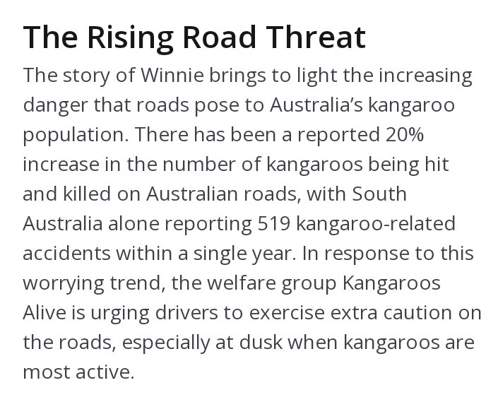 Solar farms built across their natural corridors force them onto busy roads. @kangaroosalive must know that. I see the result every week out here. I mean they're just another casualty of this climate cult, along with wombats, echidnas, birds, scrub rats, whales, livelihoods...