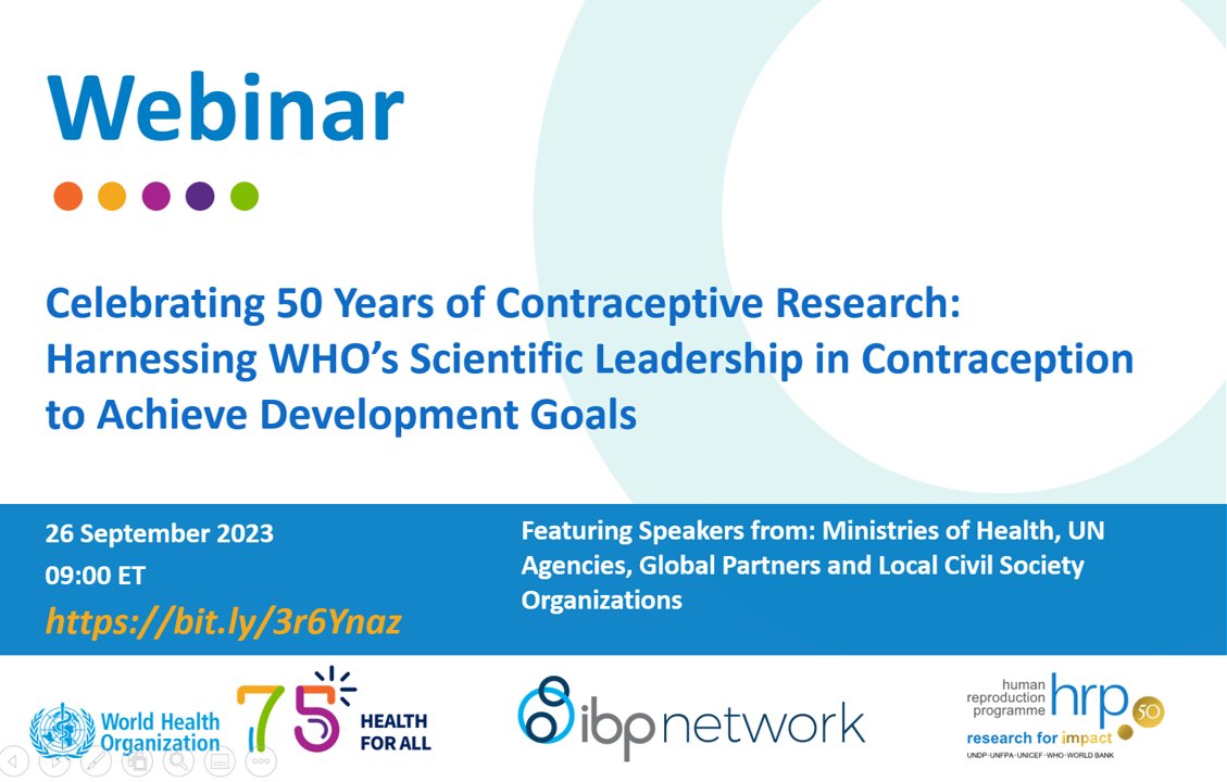 Join us tomorrow for #WorldContraceptionDay! 
#SRHR

26th September
9am EDT/3pm CEST
Register: bit.ly/3r6Ynaz