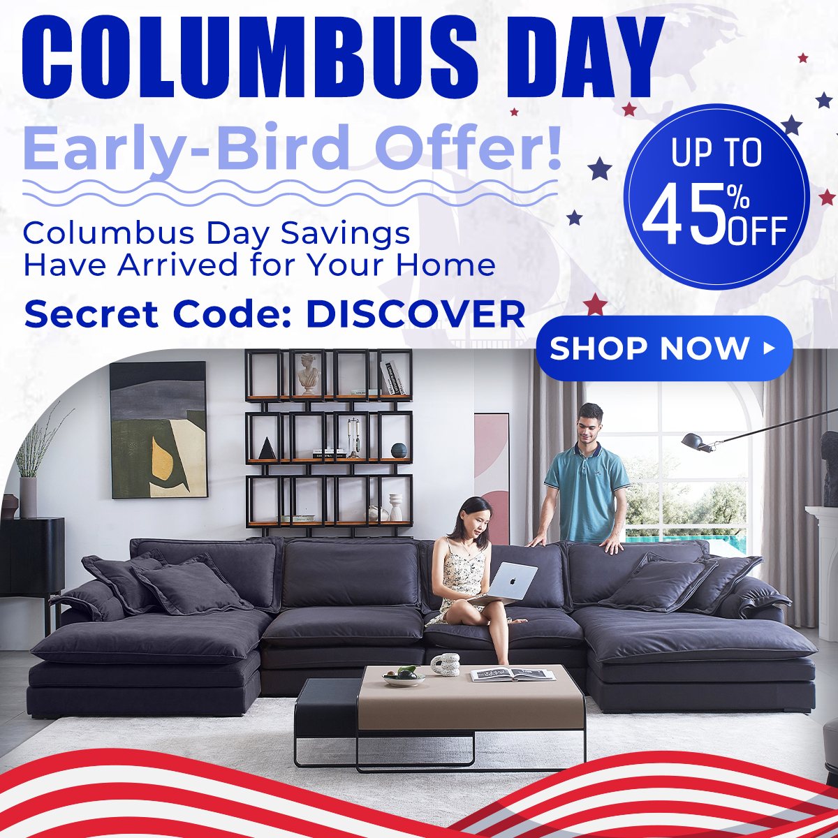 Early-birds look here! Make sure y'all got the secrect code🎉 🎉 
25home.club/44jLuHy

#25home #25homefurniture #columbusday #homedecorating #interiordesign #cozyvibes #livingroomdecor #livingroomdesign #neutrallivingroom #neutraldecor #interiordesign #interiors #homedecor