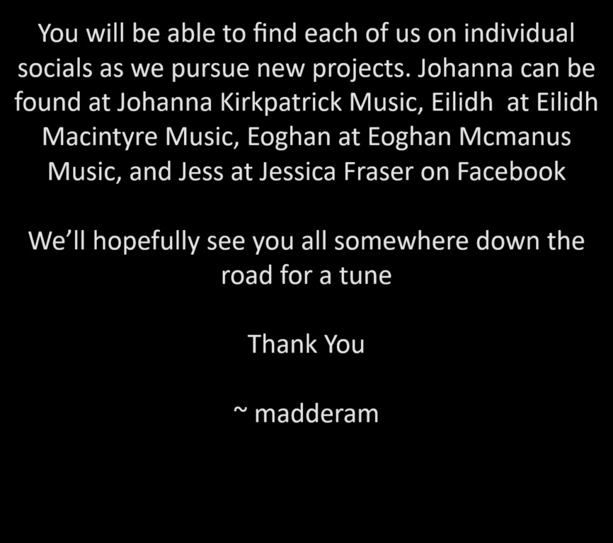 Some sad news

Thanks for everything